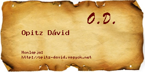 Opitz Dávid névjegykártya