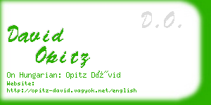 david opitz business card